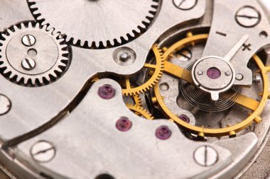 Clock mechanism close-up clipart