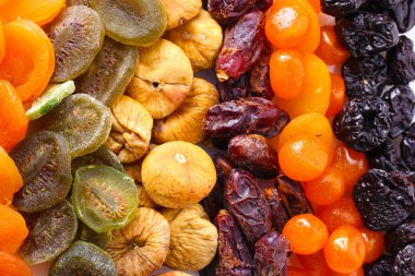 Dried fruits close up clipart