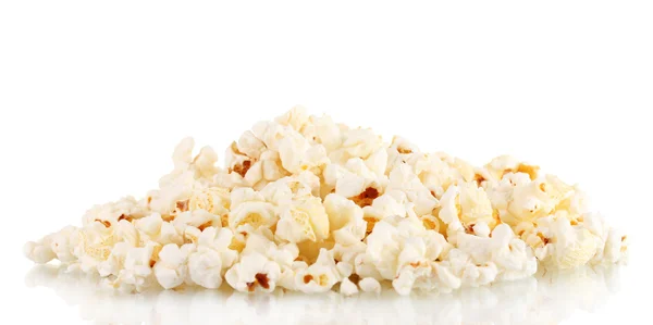 Popcorn isolerad på vitt — Stockfoto