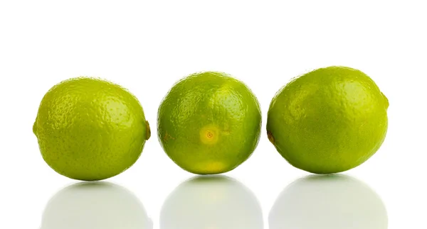 stock image Fresh limes isolated on white