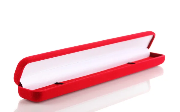 붉은 보석 상자 흰색 절연 — 스톡 사진