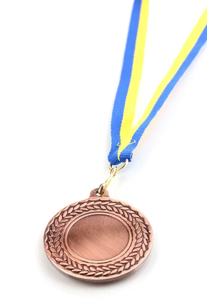 Bronzen medaille geïsoleerd op wit — Stockfoto