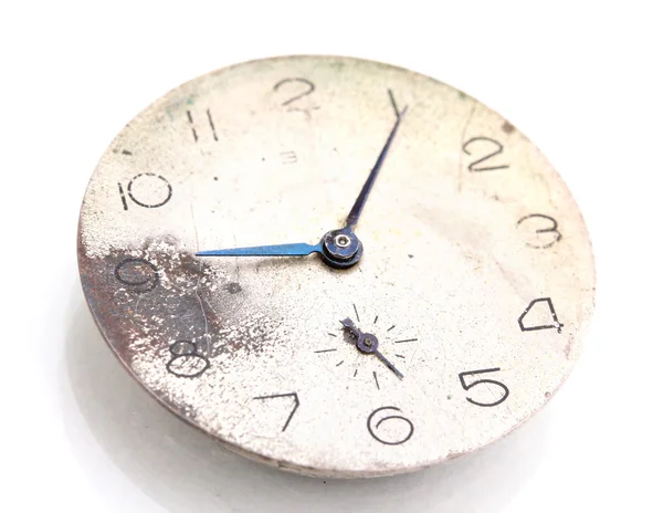 시계 앞면 흰색 절연 — 스톡 사진