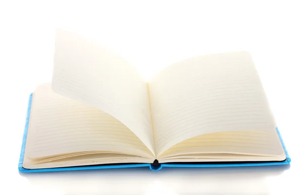 Gyönyörű, elszigetelt fehér notebook — Stock Fotó
