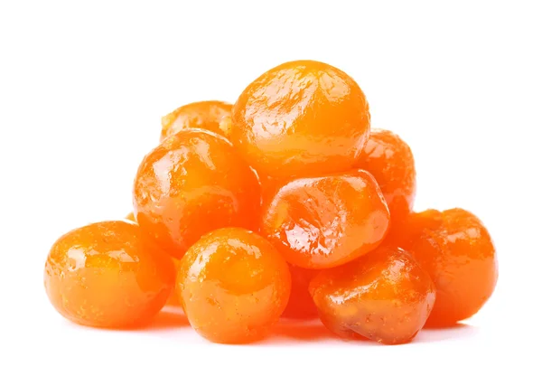 Mandarini secchi isolati su bianco — Foto Stock