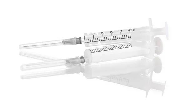 Syringes isolated on white — Stockfoto