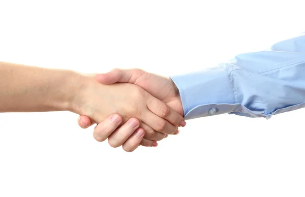 Handshake isolerad på vit — Stockfoto