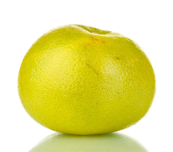 Зеленый грейпфрут, выделенный на белом — стоковое фото