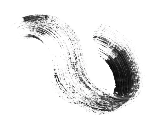 Інсульт чорної туші ізольований на білому — стокове фото