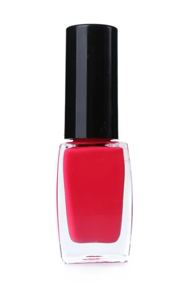 Bright pink nail polish isolated on white — Stock Photo, Image