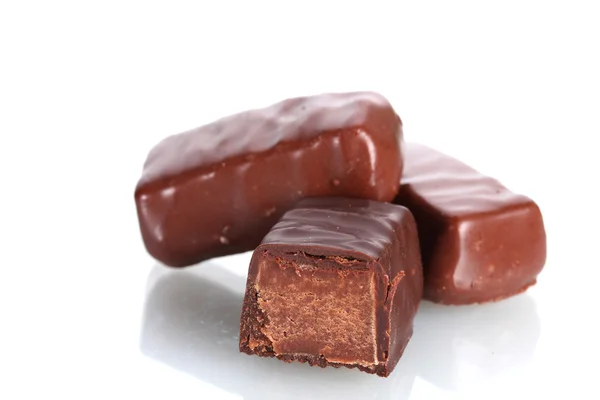 Cioccolata secca isolata su bianco — Foto Stock