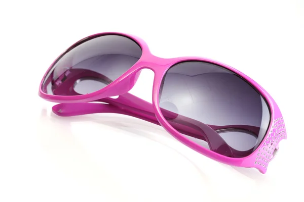 Women glamorous pink sunglasses isolated on white — Stock Photo, Image