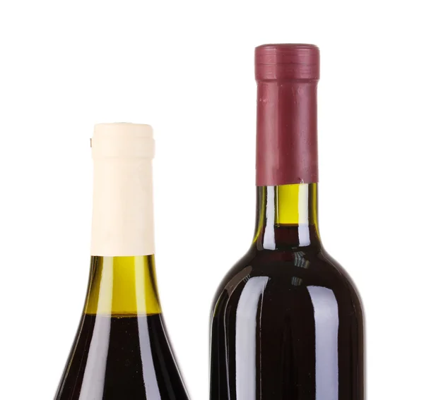 Lahví značkového vína izolovaných na bílém — Stock fotografie