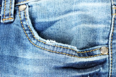 Blue jeans pocket closeup clipart