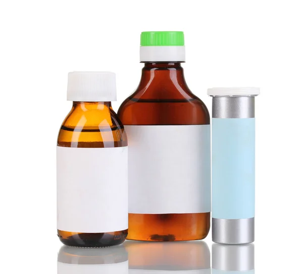 Medical bottles isolated on white — Stock Photo, Image