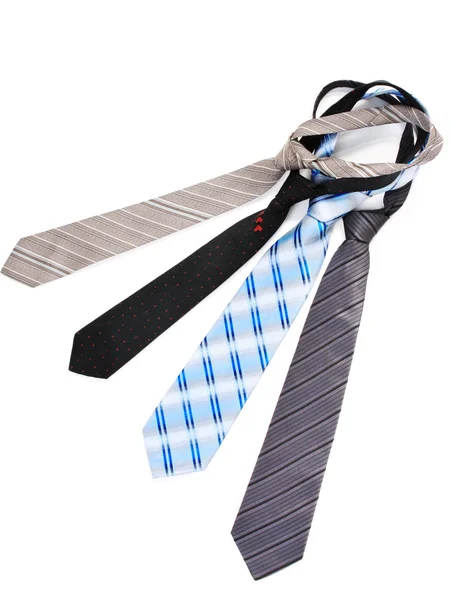 Krawatten isoliert auf weiß — Stockfoto