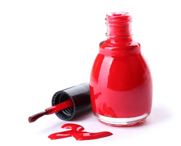 Smalto rosso isolato su bianco — Foto Stock
