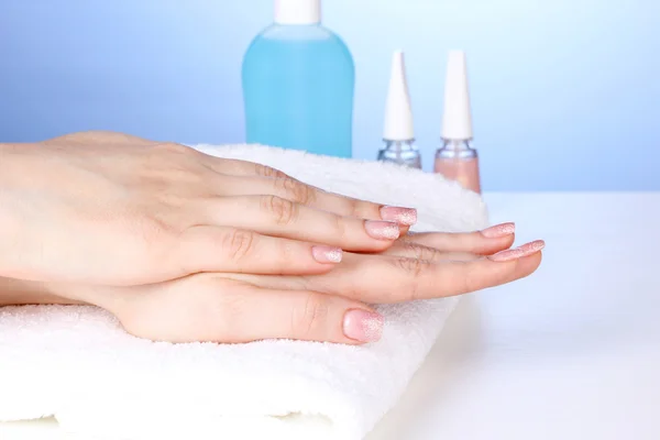 Manicure proces in salon — Stockfoto