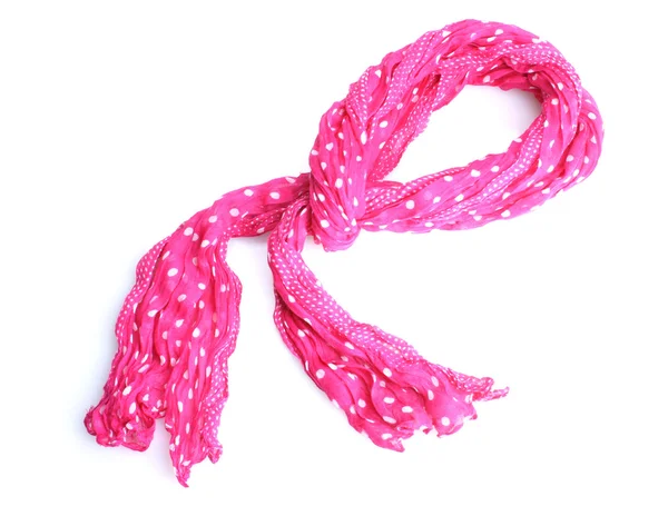 Bufanda femenina rosa brillante aislada en blanco —  Fotos de Stock