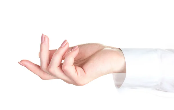 Γυναικείο χέρι απομονωμένο στο λευκό — Φωτογραφία Αρχείου