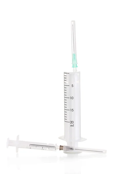 Syringes isolated on white — Stok fotoğraf