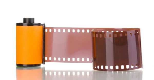 Nueva película fotográfica en cartucho aislado en blanco —  Fotos de Stock