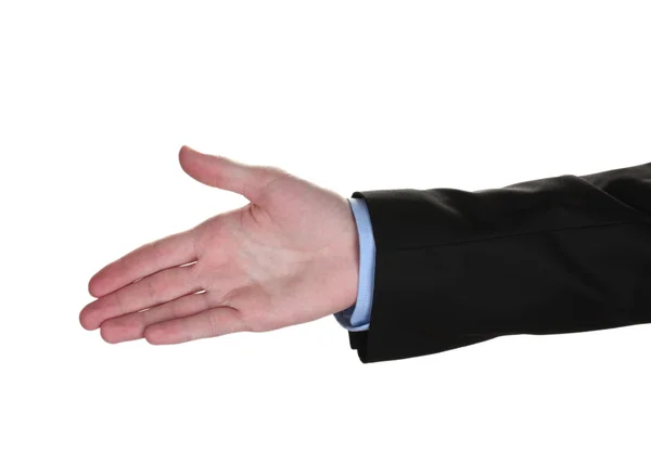 Рука бизнесмена изолирована на белом — стоковое фото