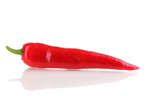 Pimienta picante roja aislada en blanco — Foto de Stock
