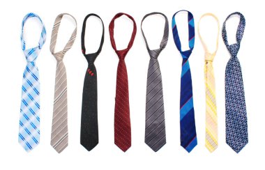 Ties isolated on white clipart