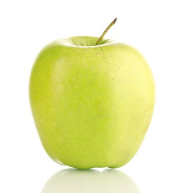 Juicy green apple isolated on white clipart