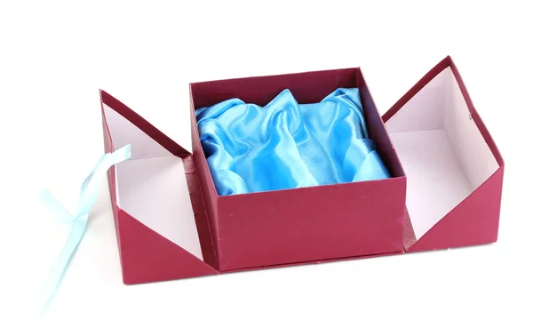 Открытая коробка подарка изолированы на белый — стоковое фото