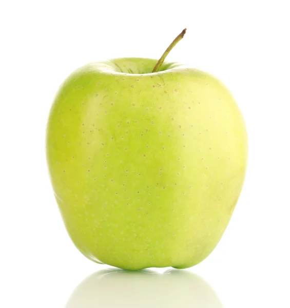 Sappige groene appel geïsoleerd op wit — Stockfoto