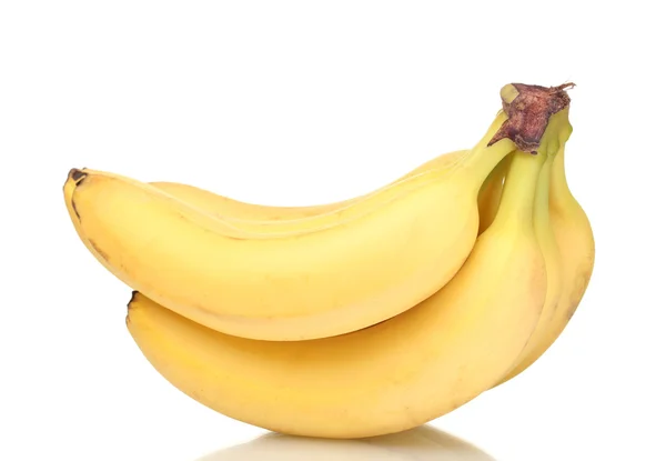 Egy rakás banán elszigetelve a fehéren. — Stock Fotó