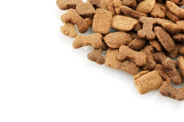Torr hund mat isolerad på vitt — Stockfoto