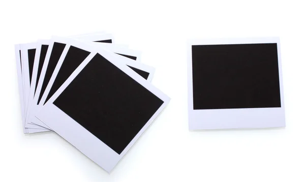 Papéis fotográficos isolados sobre branco — Fotografia de Stock
