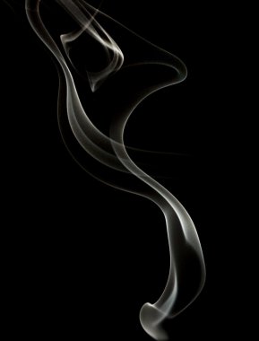 Abstract smoke on black background clipart