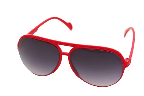Frauen glamouröse rote Sonnenbrille isoliert auf weiß — Stockfoto
