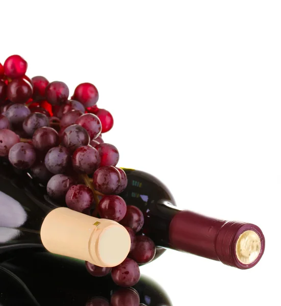 Garrafas de grande vinho isolado em branco — Fotografia de Stock
