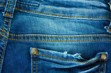 Blue jeans pocket closeup clipart