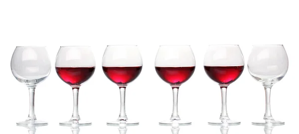 Elszigetelt fehér wineglasses — Stock Fotó