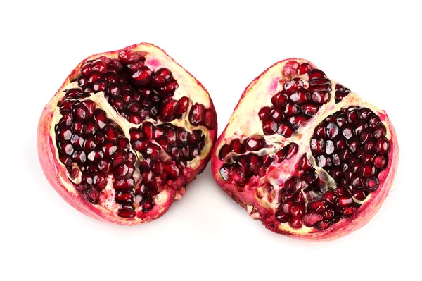 Mogen granatäpple frukt isolerad på vit — Stockfoto