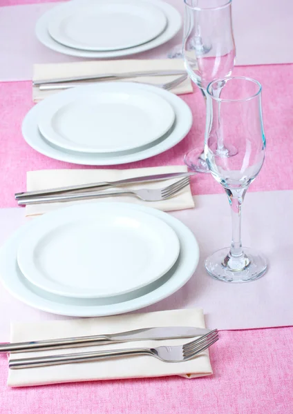 Elegant holiday table setting — Stock Photo, Image