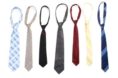 Ties isolated on white clipart