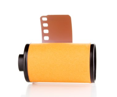 kartuş üzerinde beyaz izole yeni fotoğraf filmi