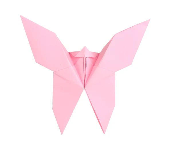 Origami papel mariposa aislado en blanco —  Fotos de Stock