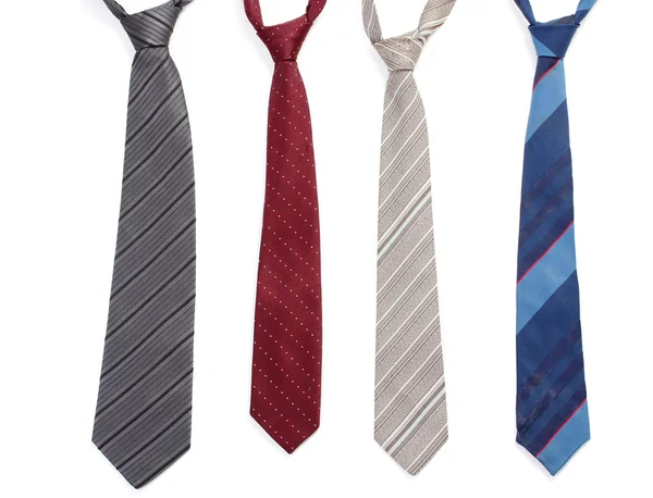 Bright ties isolated on white — Stock Photo, Image