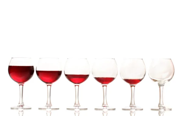 Elszigetelt fehér wineglasses — Stock Fotó