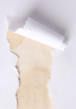 Torn paper with brown background clipart