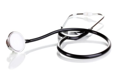 Medical stethoscope isolated on white clipart