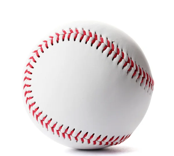 Pelota de béisbol aislada en blanco — Foto de Stock